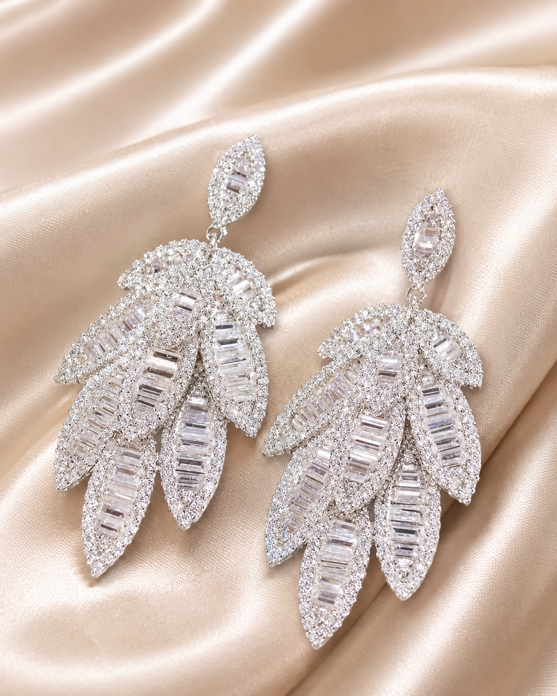Leaf Design Statement Earrings