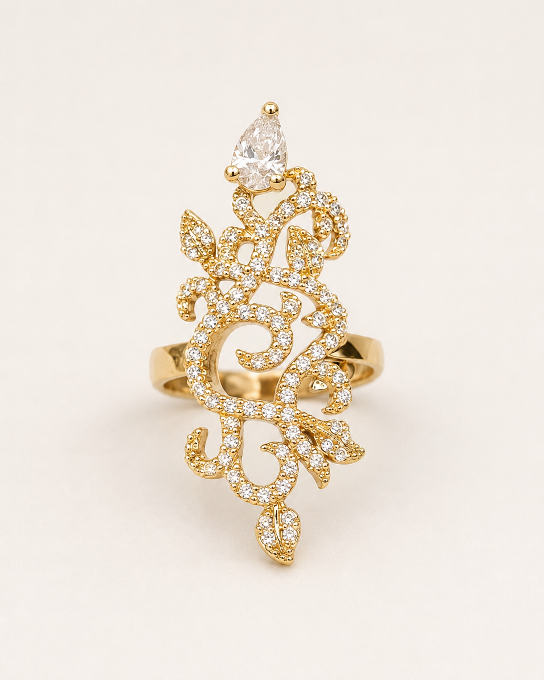 Crystal Vine Statement Ring