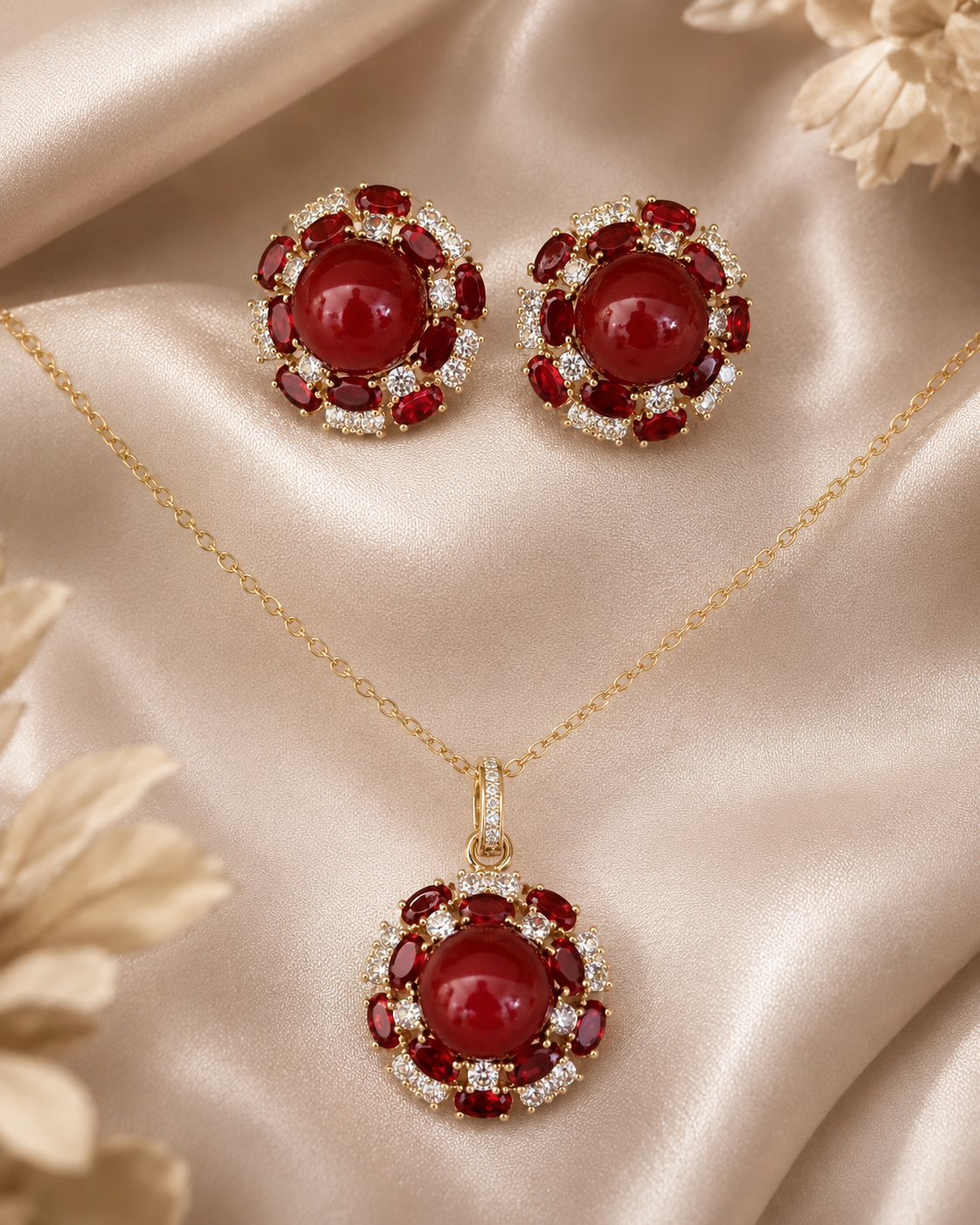Coral Halo Set