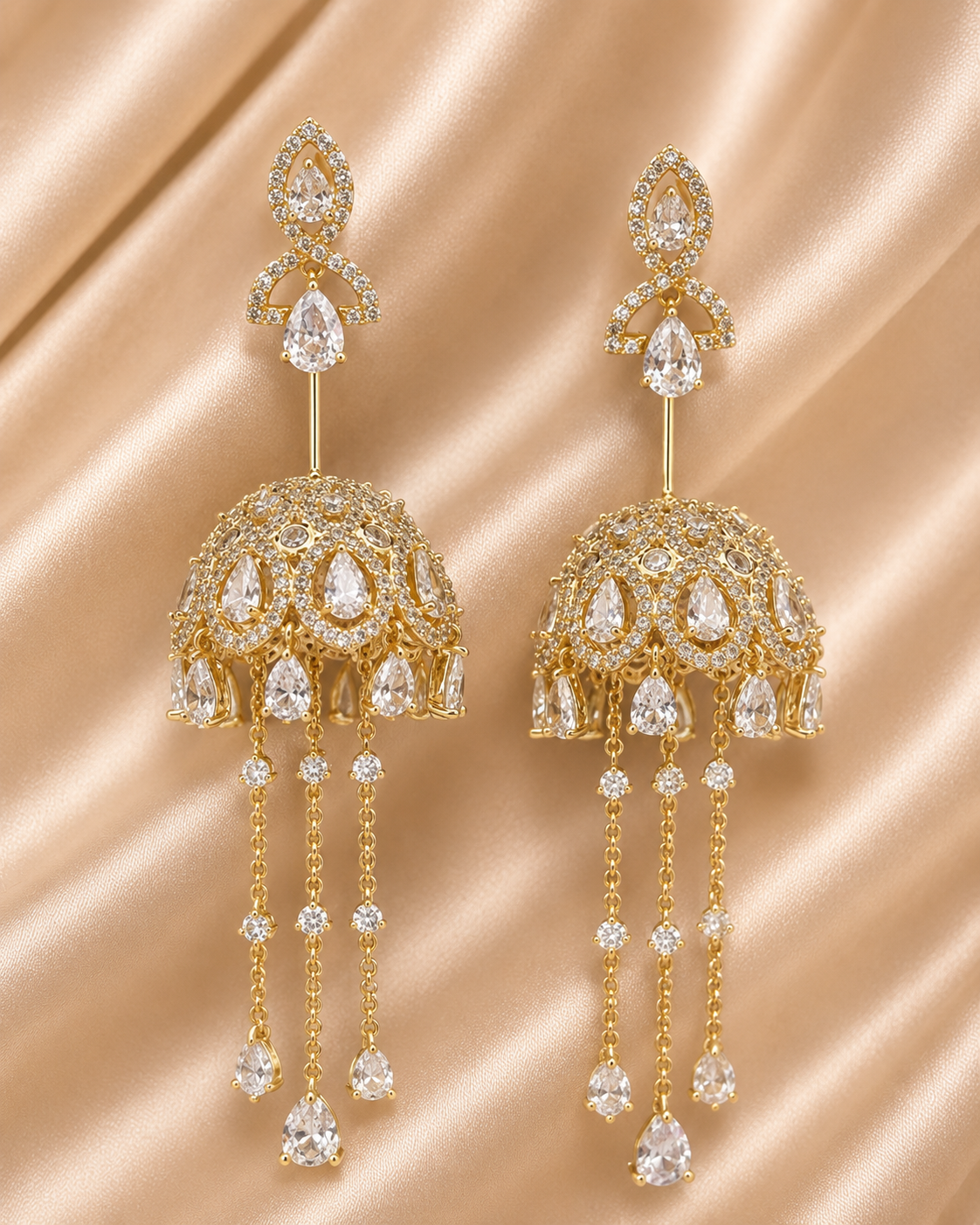 Golden Tussel Jhumka