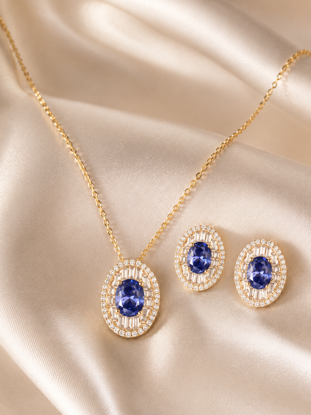 Sapphire Oval Set