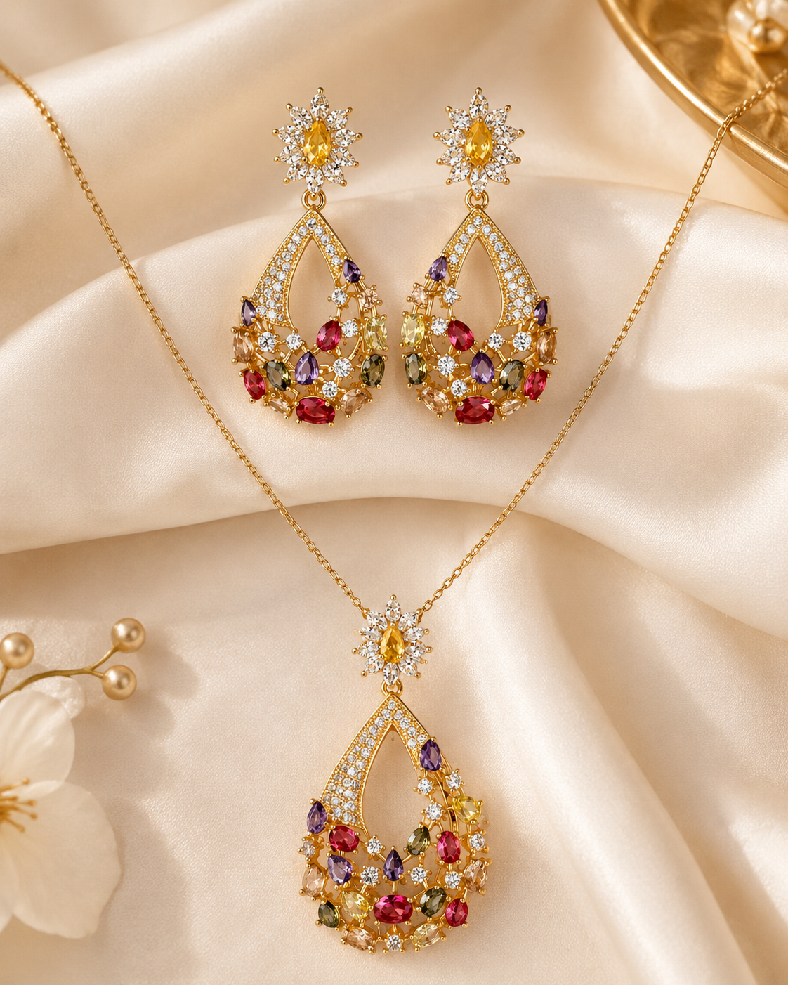 Multicolour Teardrop Set