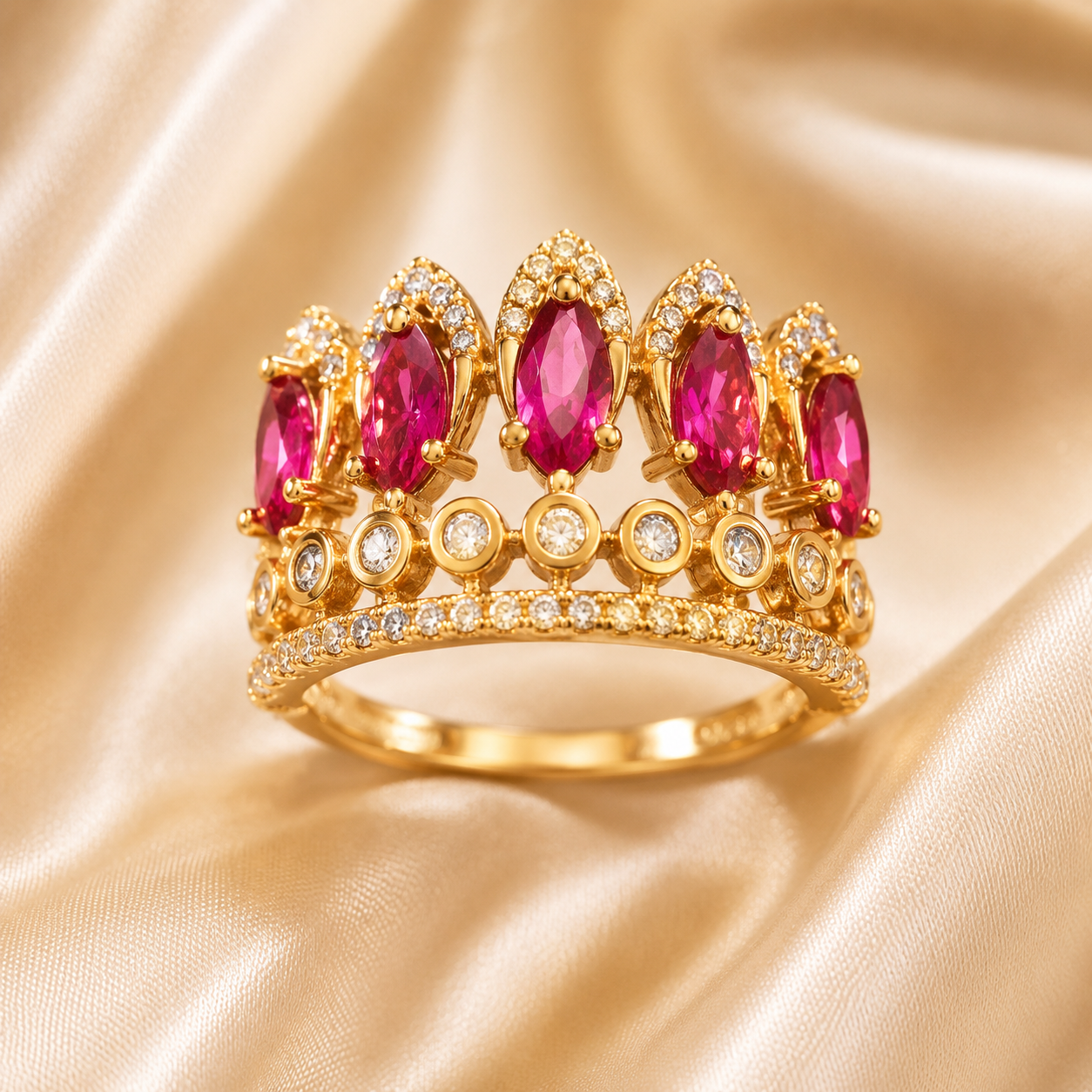Ruby Crown Statement Ring