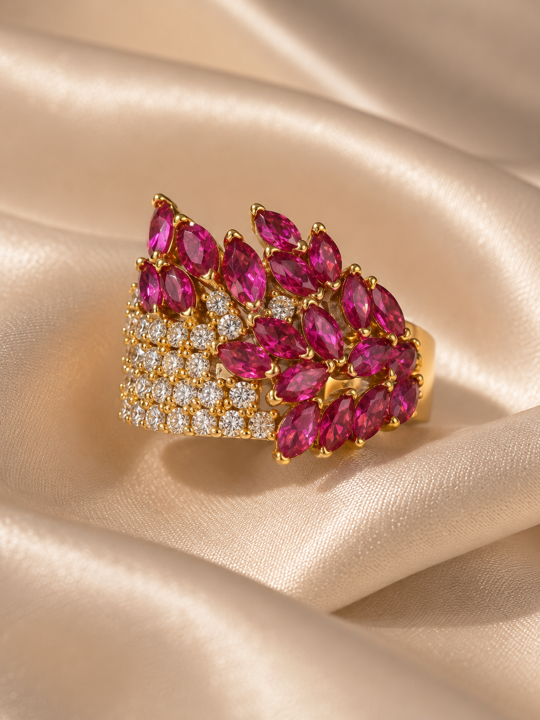 Ruby Cascade Statement Ring