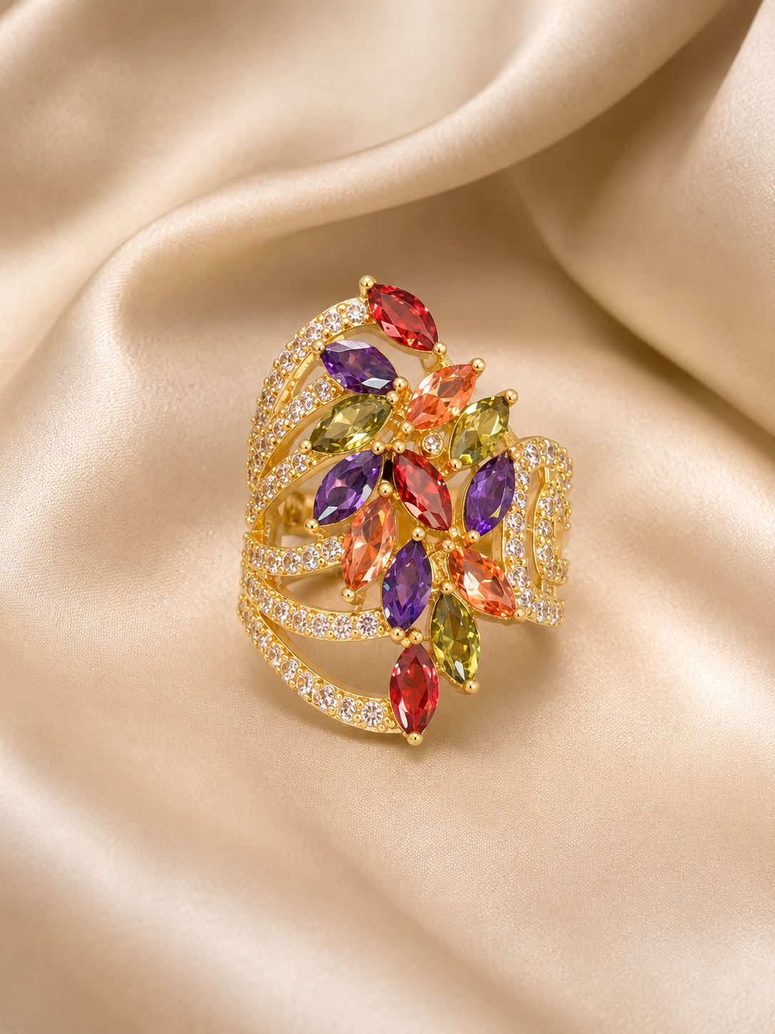 Multicoloured Statement Ring
