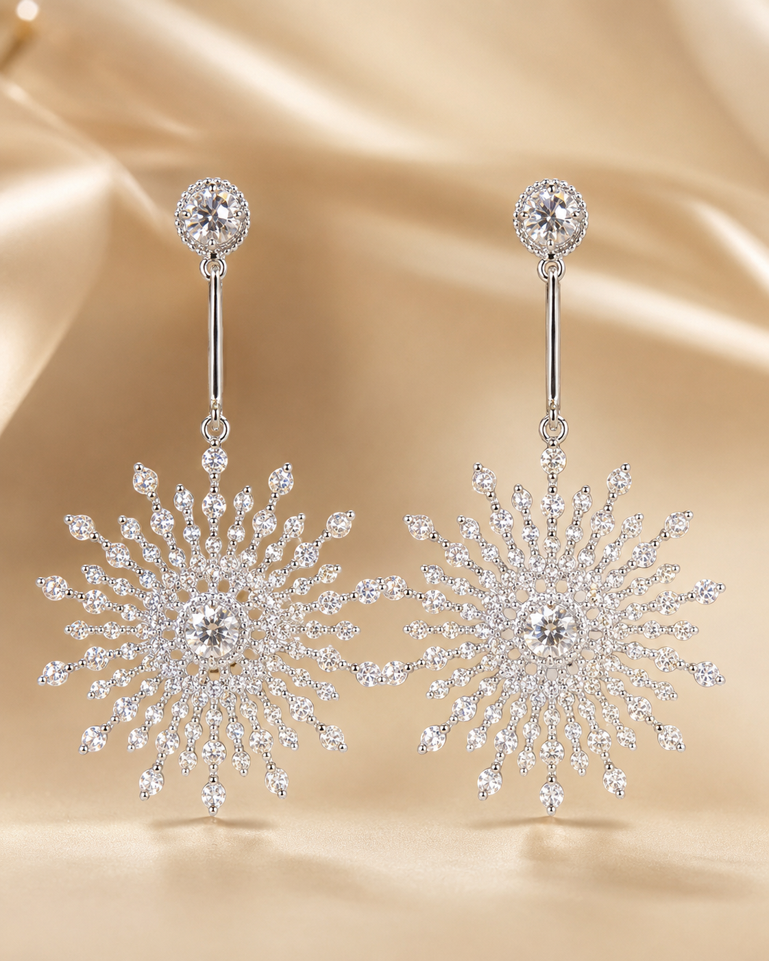 Crystal Sunburst Earrings