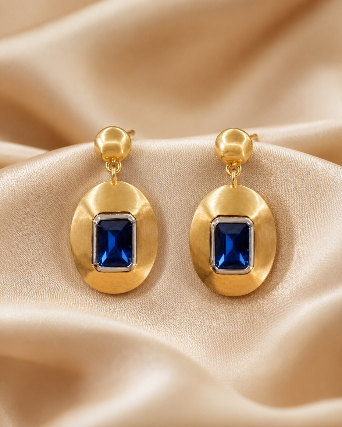 Midnight Sapphire Drop Earrings