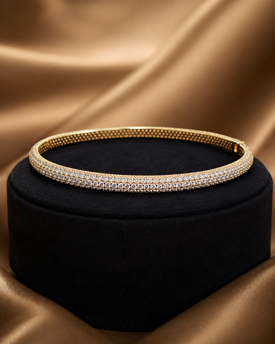 Classic Crystal Gold Bangle
