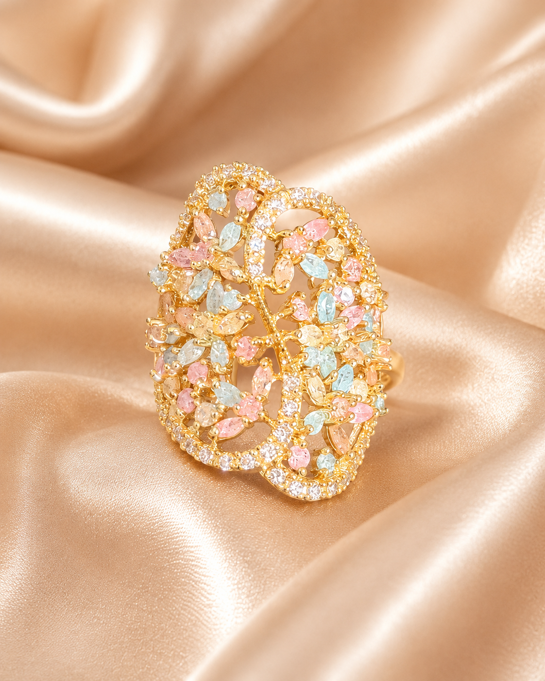 Pastel Garden Statement Ring