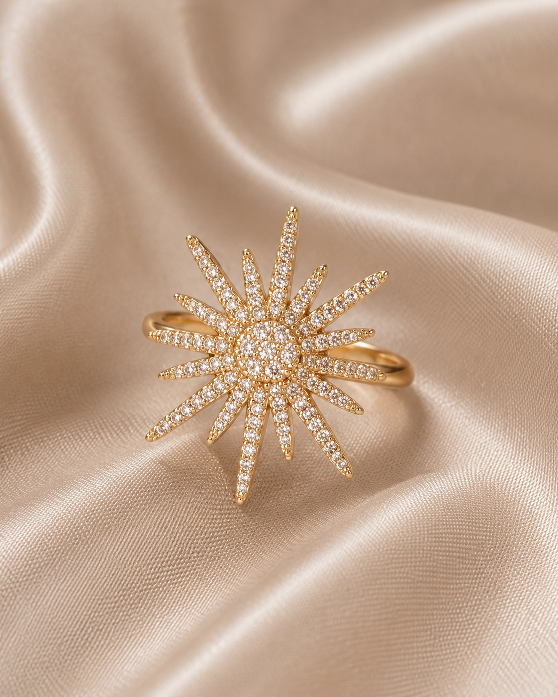 Radiant Sunburst Statement Ring