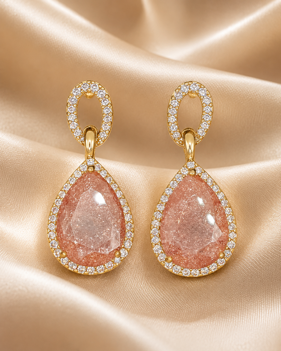 Blush Sand Stone Drop Earrings