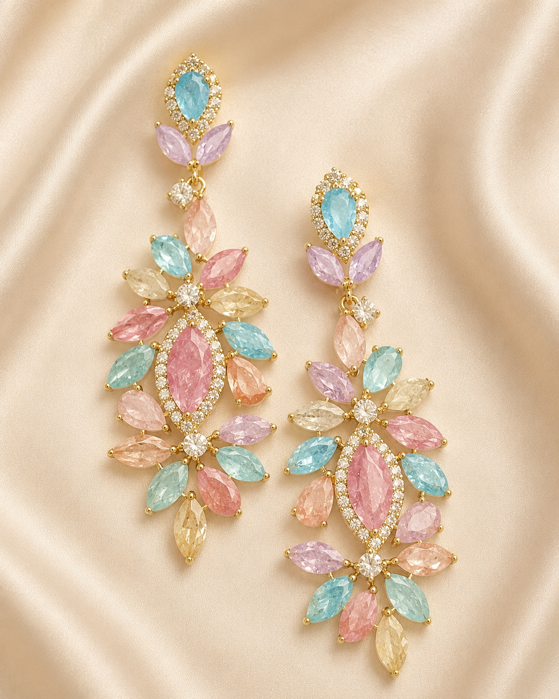 Pastel Garden Chandelier Earrings