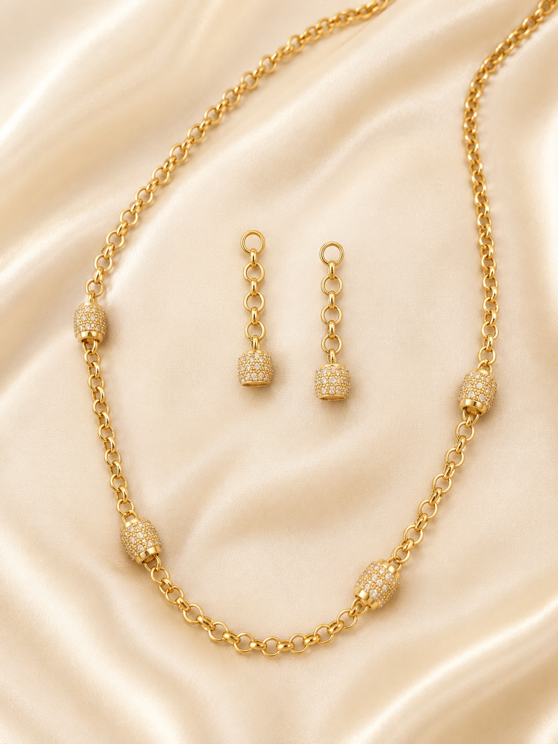 Gold Chain Necklace Set