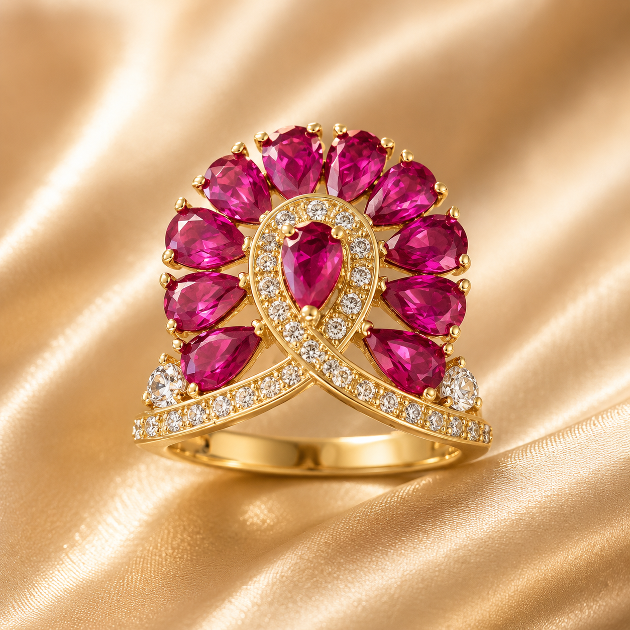 Ruby Bloom Statement Ring
