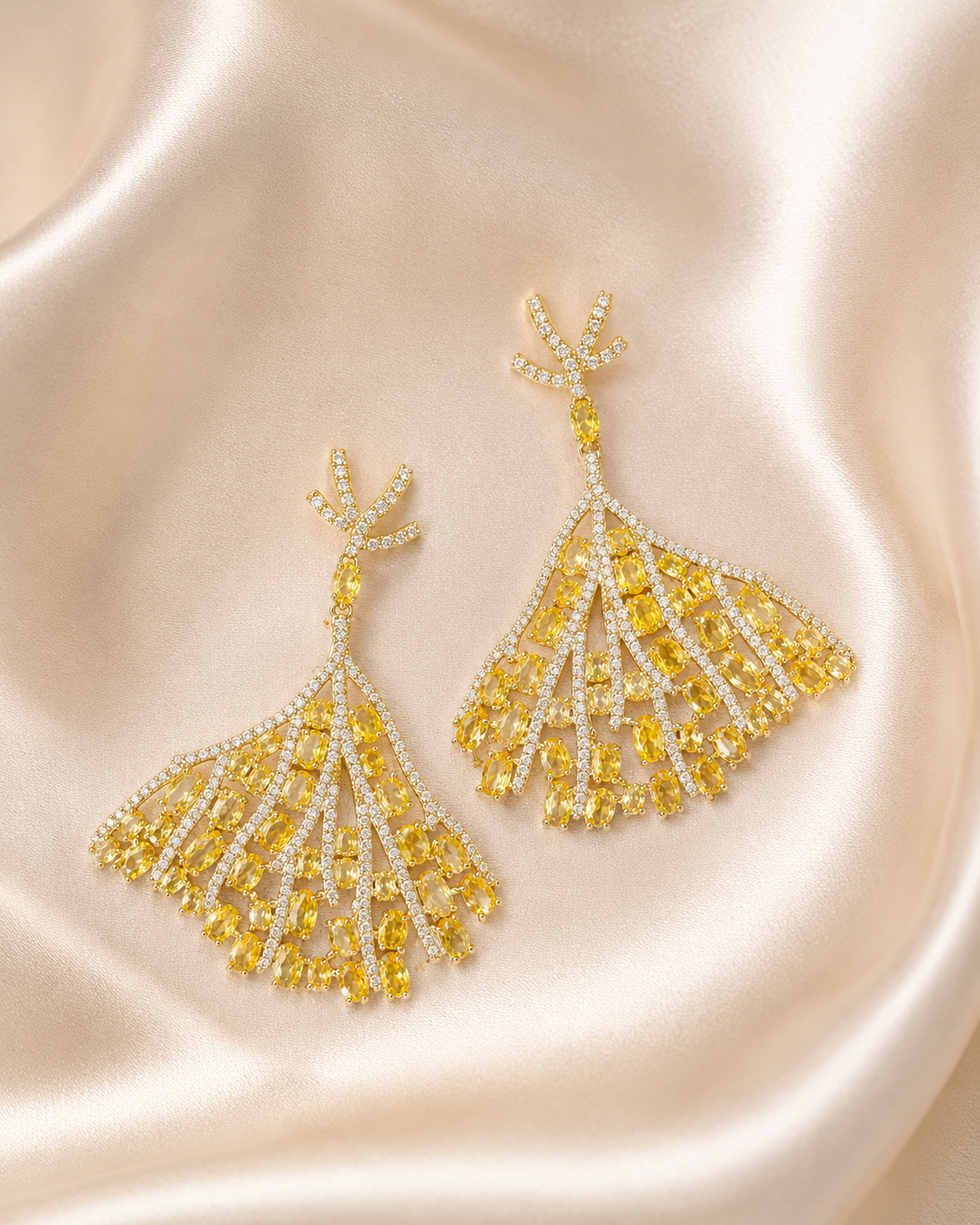 Golden Dervishes Statement Earrings