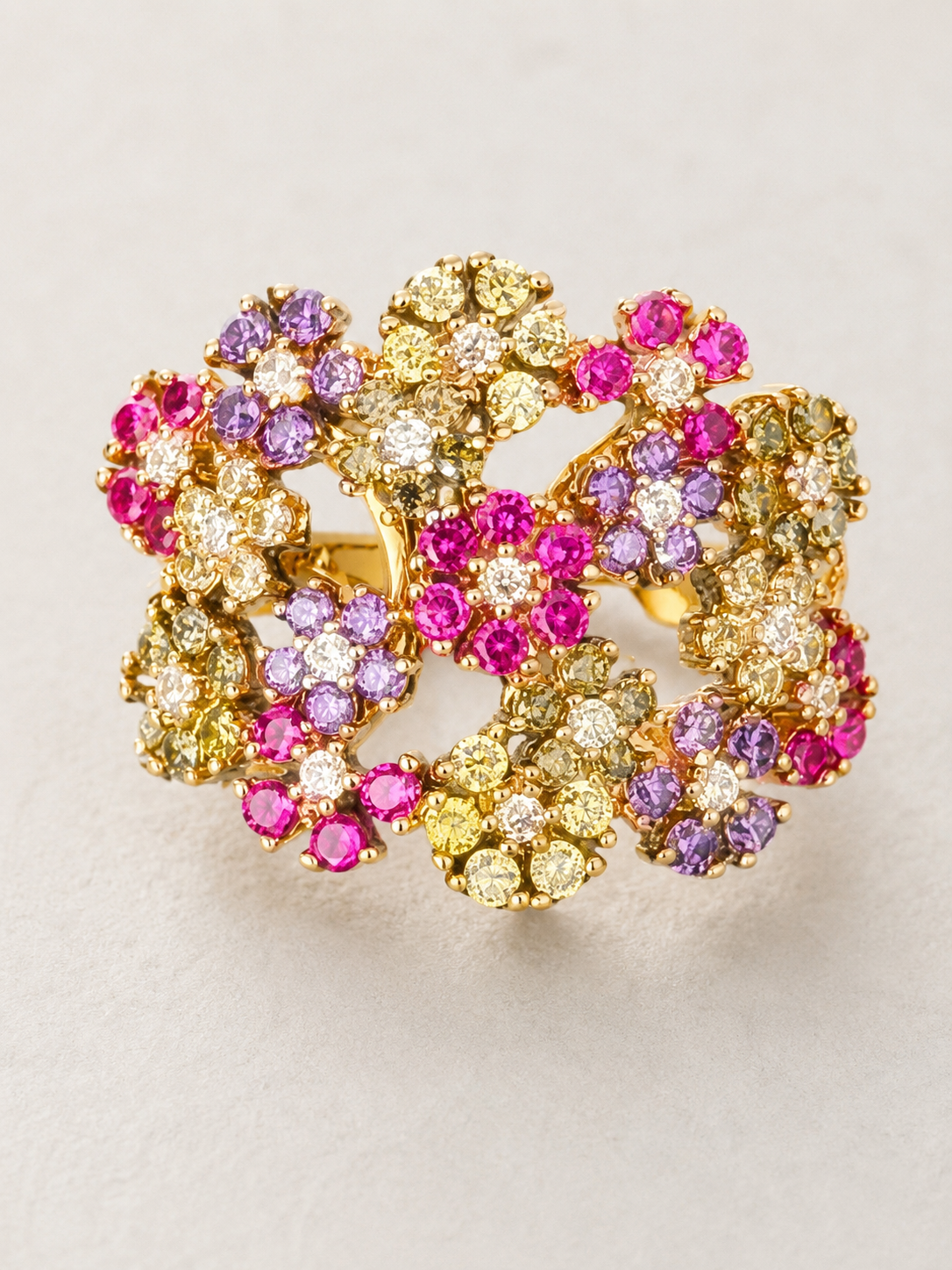 Multicolour Floral Garden Ring