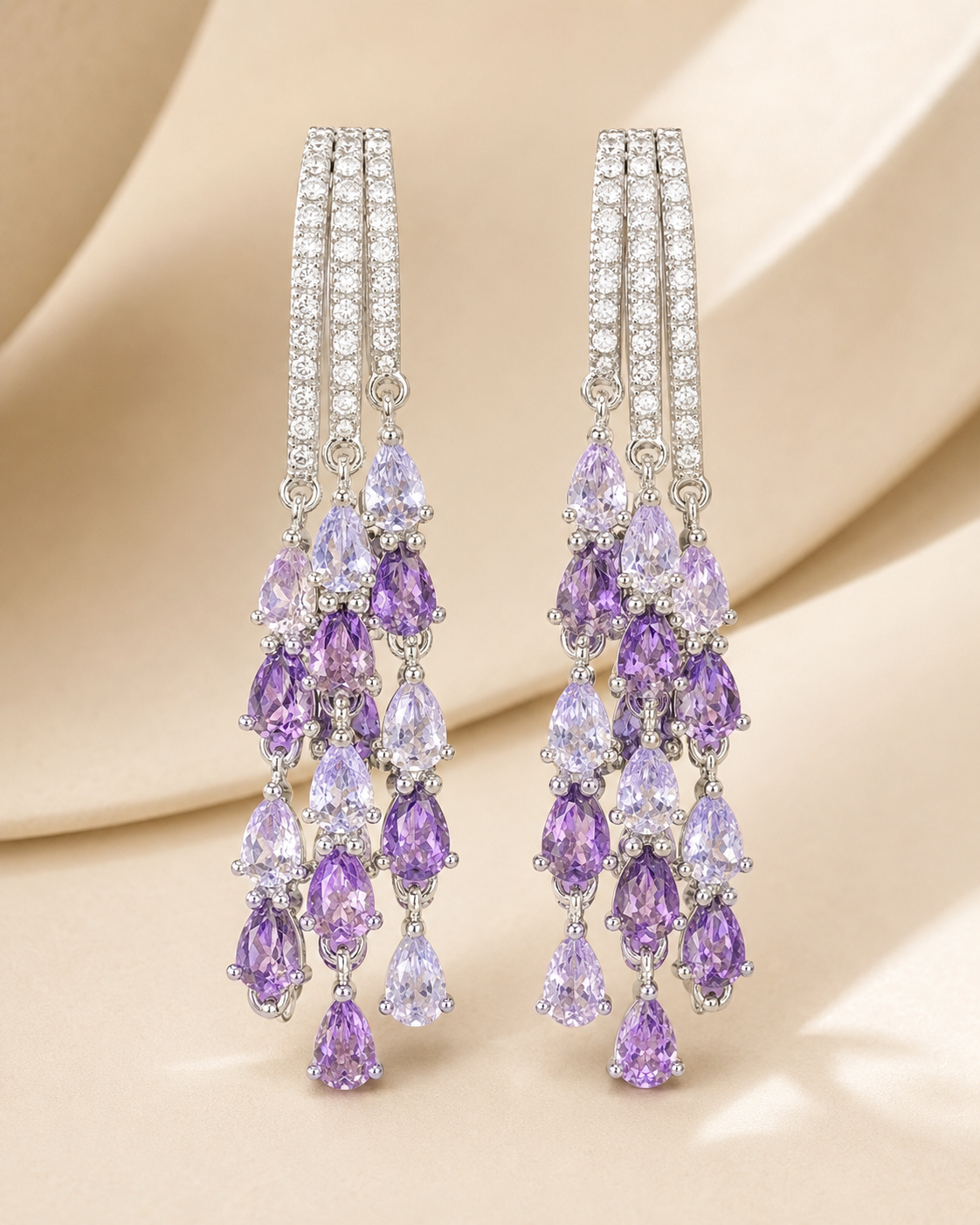 Lavender Cascade Earrings